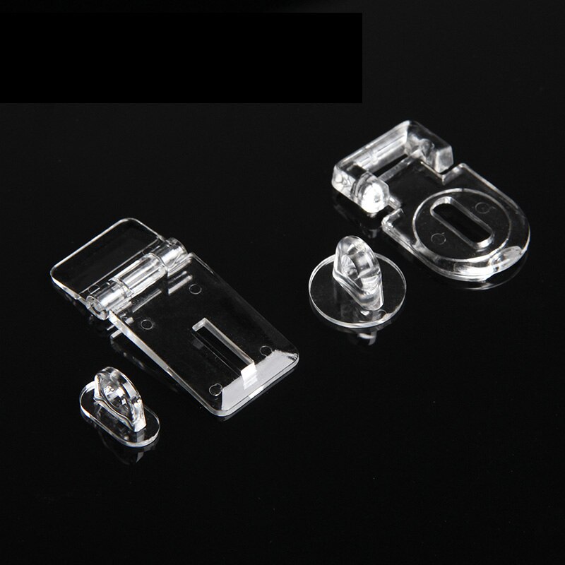 Transparent Lock Acrylic Door Box Drawer Lock Hinge Door Latch Plastic Clasp Buckles