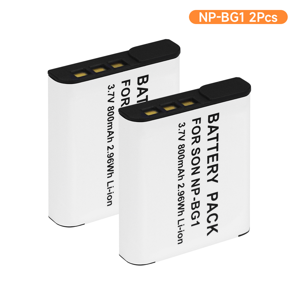 NP-BG1 NP BG1 Akku für Sony DSC-W210 DSC-W100 W50 H50 DSC-H55 DSC-H7 H3 H9 H10 NP-FG1 NP FG1 Lithium-Ionen-Akku mit Ladegerät: Schwarz