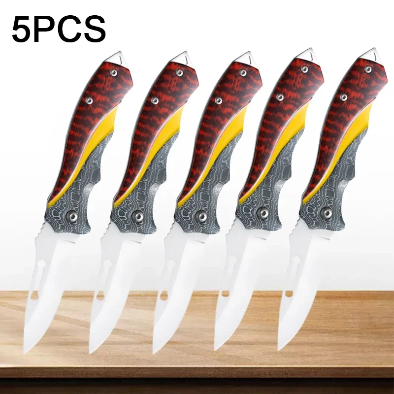 Cuchillo plegable para comer carne, cuchillo para cortar fruta, para asar ovejas, cuchillo de acero inoxidable, herramientas de cocina, 1 unidad