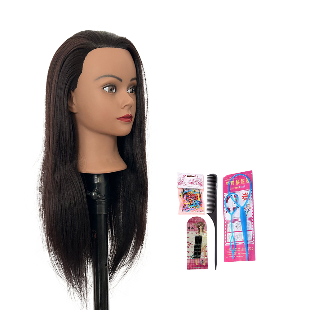 22inches Mannequin Head 100% Synthetic Hair Traininghead Styling Head Braid Hair Dolls Head for Practicing Cornrows and Braids: WHITE
