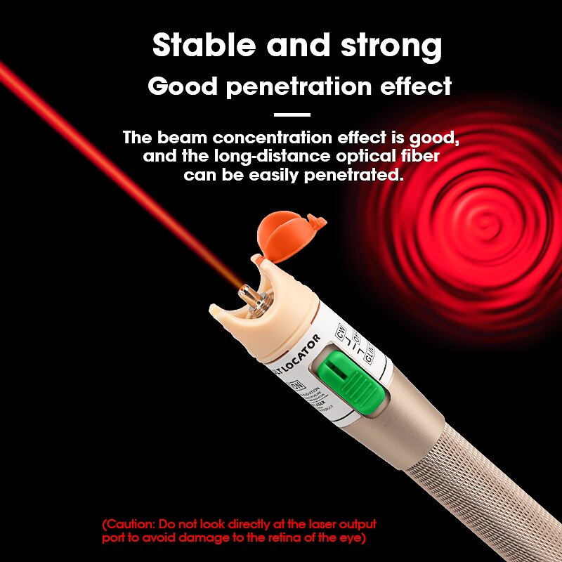 COMPTYCO high 30km/20km/10km/5km Red light source fiber tester pen visual fault locator compliant st fc sc Connector