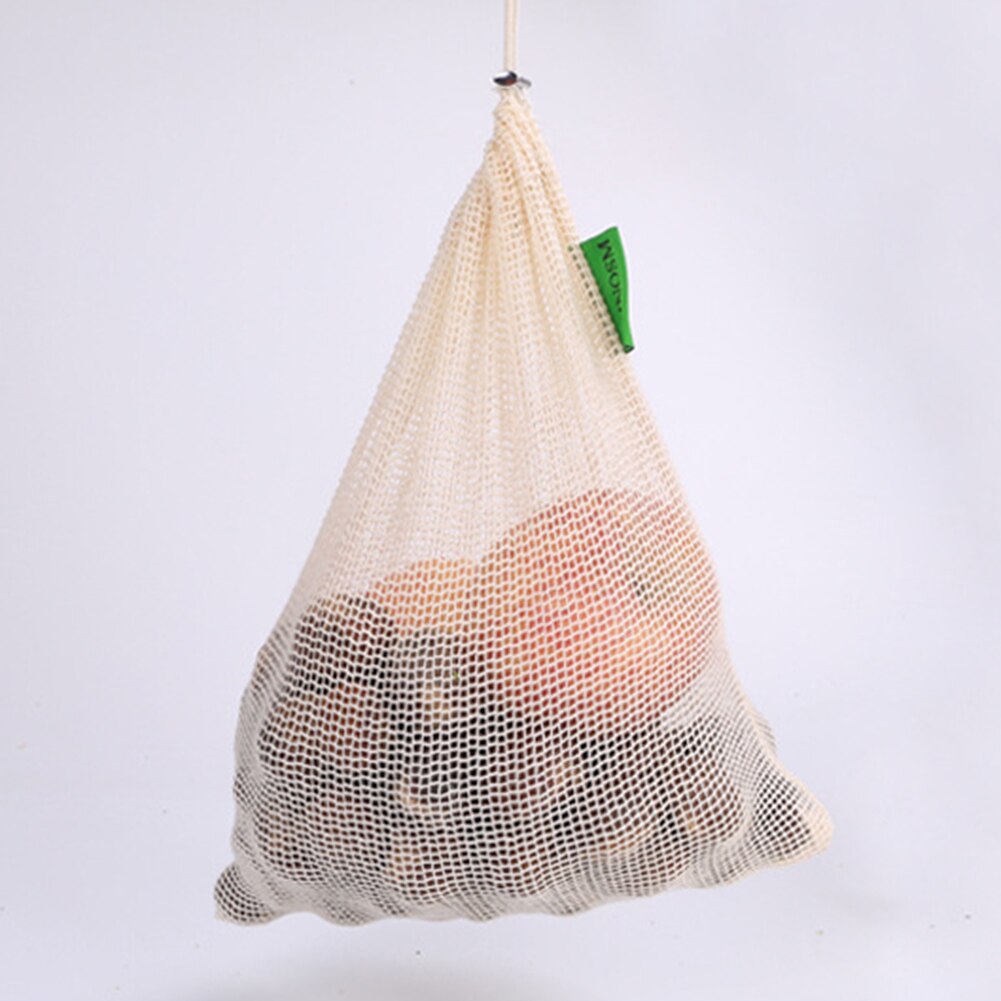 Reusable Gemüse Taschen Baumwolle Einkaufstasche Net Kordelzug Waschbar Küche Home Obst Lagerung Eco Tasche Mesh Einkaufstaschen