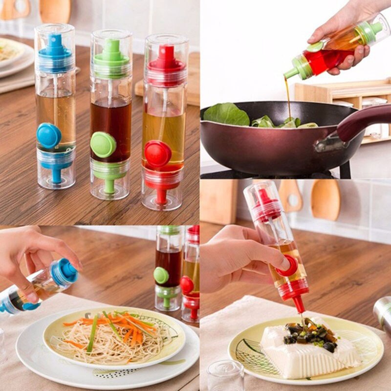 2 in 1 köksgrill kryddolja sojasås vinäger sprayflaska cruet dispenserlåda