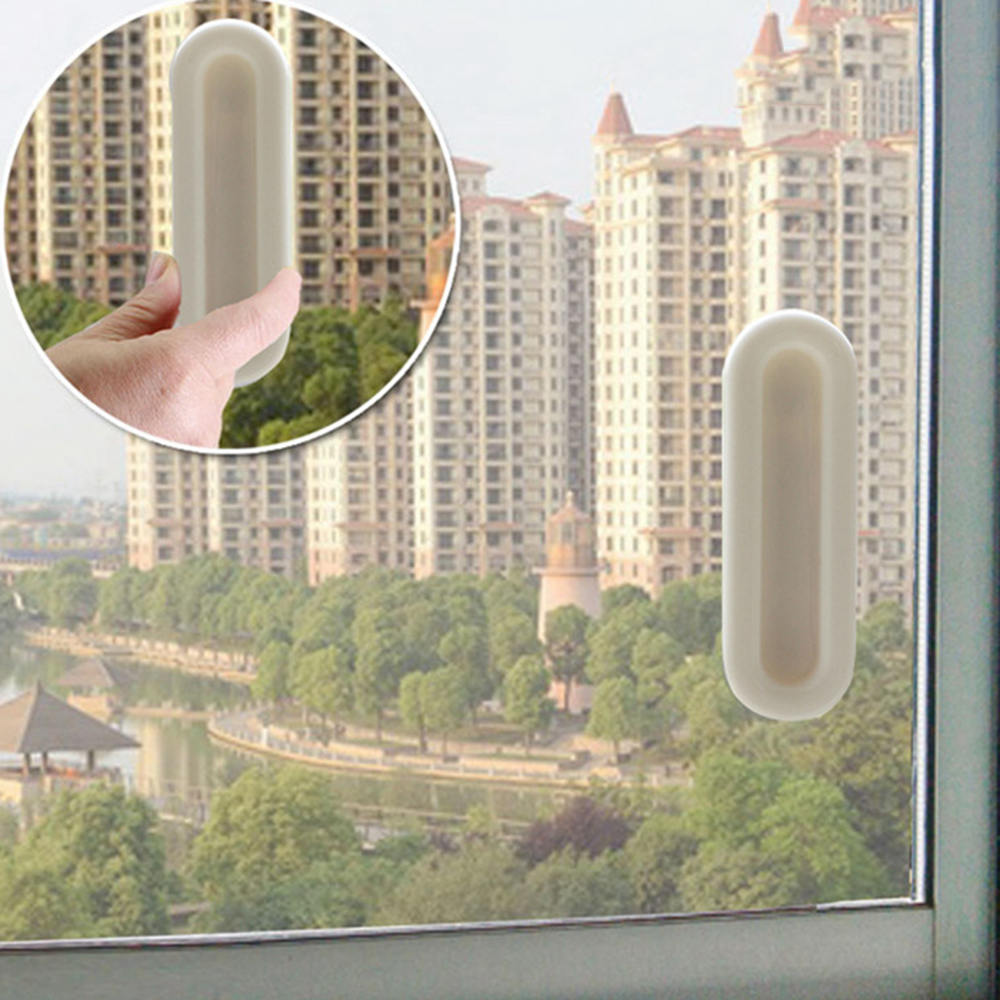 16pcs Paste Sliding Door Glass Window Handle Effortless Easy To Open And Close Wardrobe Drawer Self-Adhesive Handle