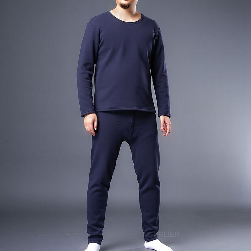 Winter thermal underwear 9XL Bust 165cm 5XL 6XL 7XL 8XL Plus size Fleece large size men long johns