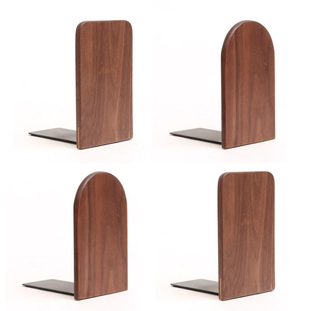 Nature Wooden Bookends Desktop Bookshelf Desk Organizer Office Home Book Accessories Storage Book Holder Wood Book Ends Rack 책꽂이