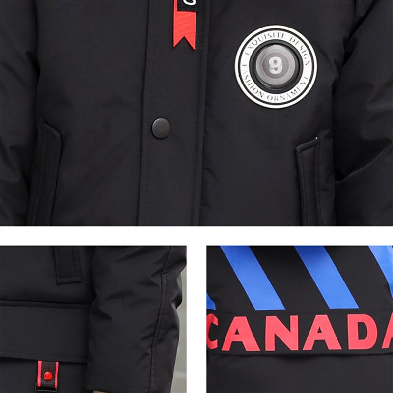 Veste d'hiver en coton de pour garçons, manteau et épais, vêtements d'extérieur décontractés à capuche pour enfants de 5 6 7 8 9 10 11 12 13 14 ans