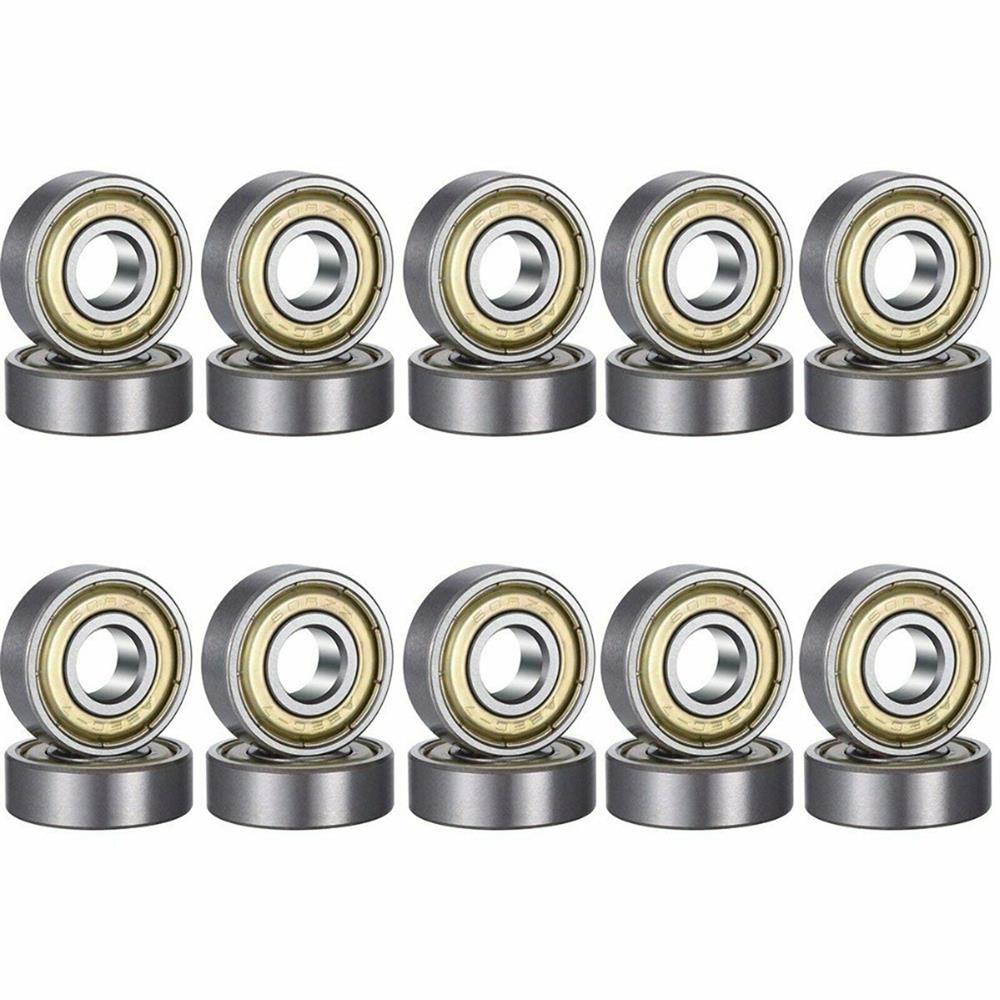 10 stk 608zz kuglelejer premium abec -7 cnc skateboard 3d printer reprap korrosionsbestandighed scooter skøjter tilbehør