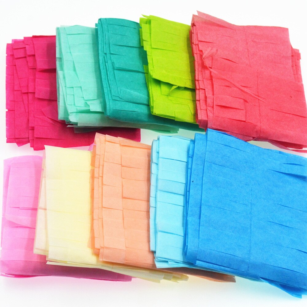 3M Fringed Party Streamers Tissue Paper Garland DIY Fringe Curtain Banners Photo Backdrop Wedding Birthday Shower Decoration