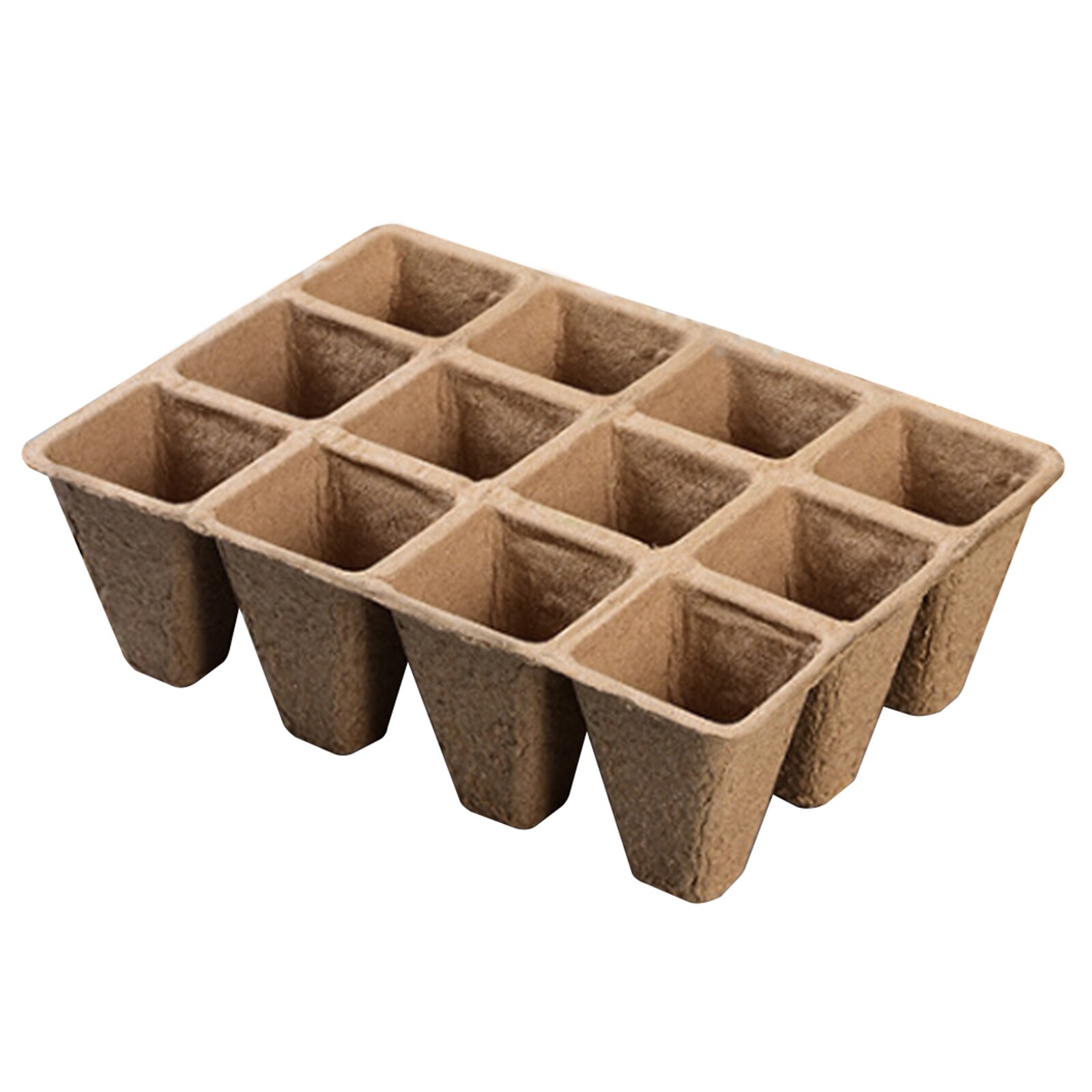 12 Cell Eco-friendly Biodegradable Seedling Starter Trays Planting Germination Seedlings Starter Trays for Vegetable Flower Kit