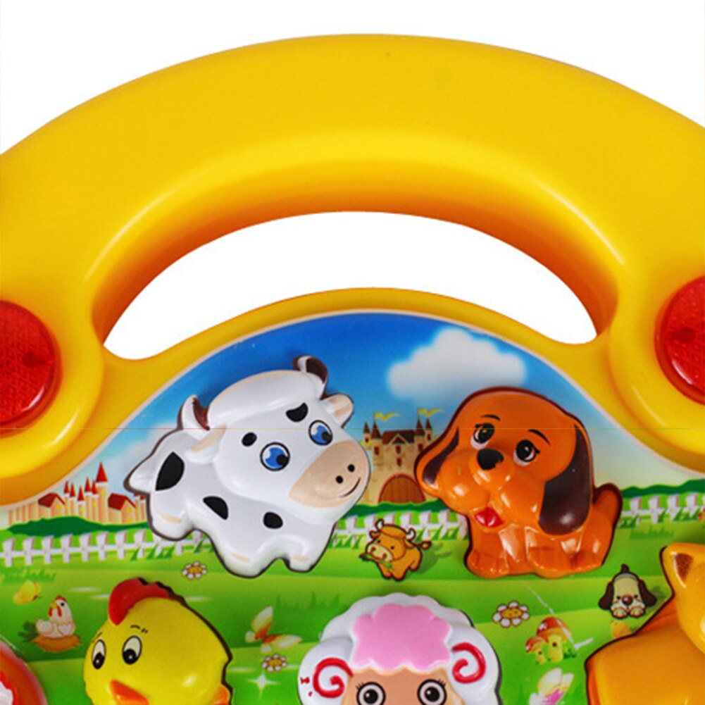 Piano con sonido de animales de granja chinos para niños, Juguete Musical de animales, teclado con sonido, instrumentos musicales
