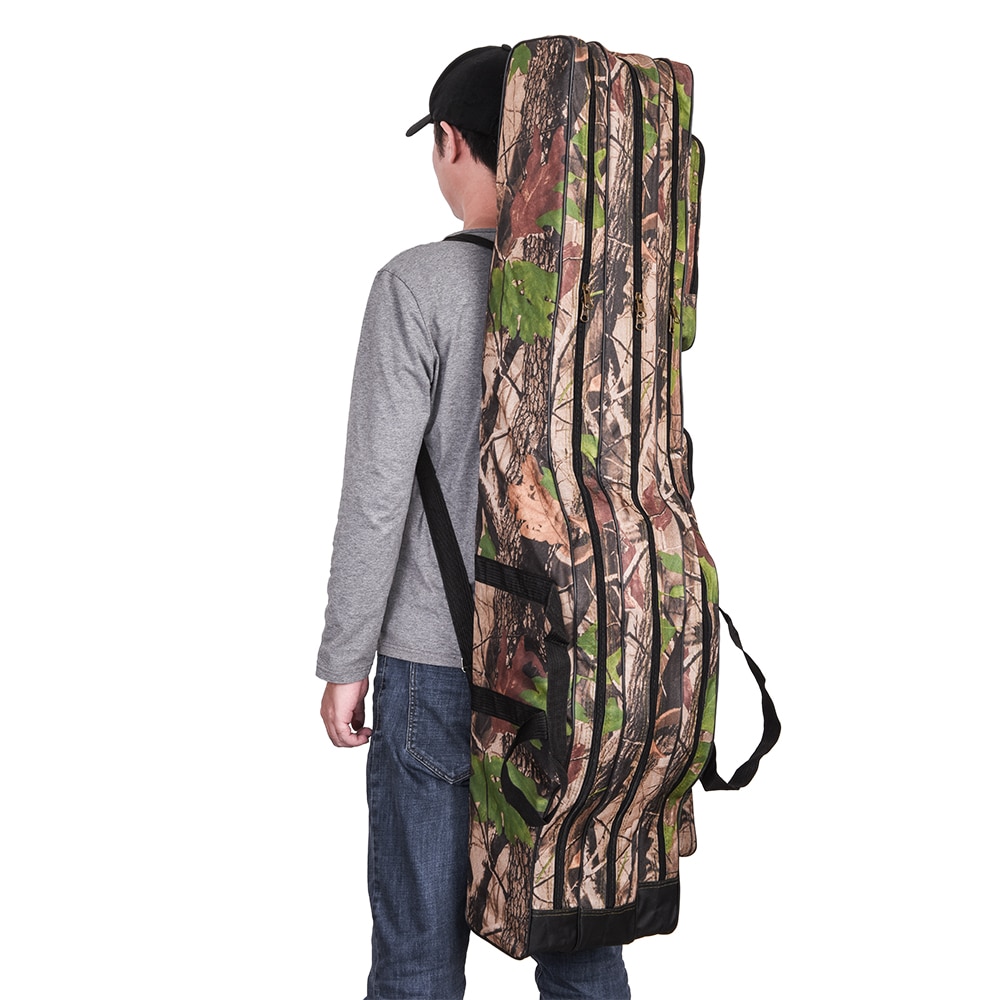 Blusea 120Cm 150Cm 3 Lagen Vissen Tas Draagbare Vouwen Hengel Reel Tas Visgerei Carry Bag Case reizen Opbergzakken