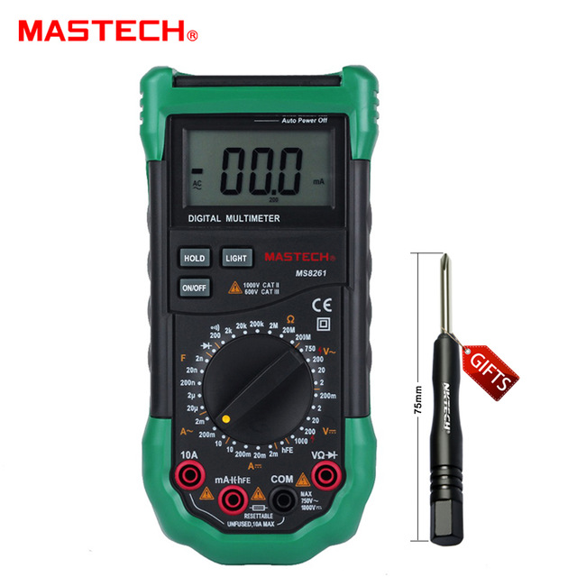 MASTECH MS8261 Digitale Multimeter AC/DC V/EEN Cap... – Vicedeal