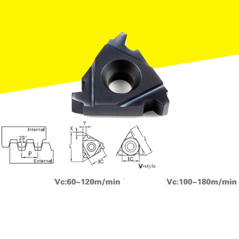 Inserto de rosca de carburo para insertar interna de roscado extensible herramienta de rosca de torno Trapezoidal