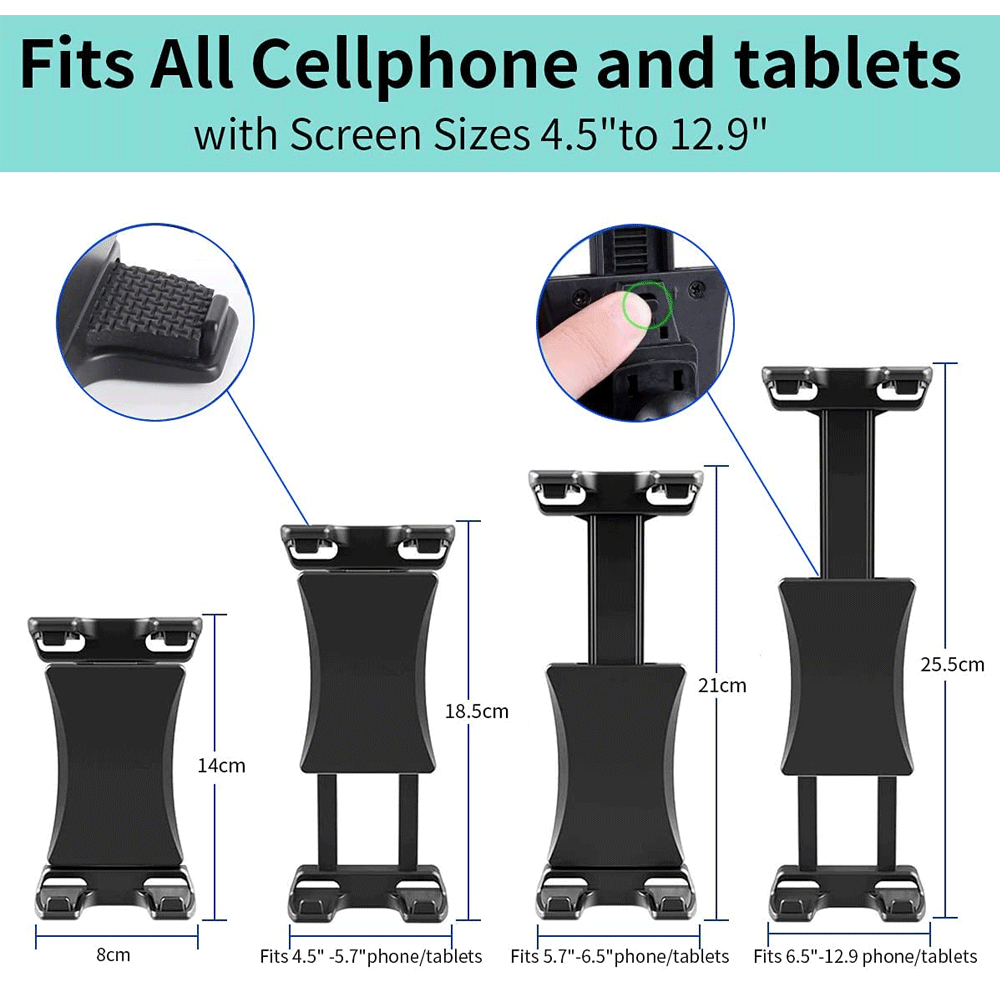 Universele Auto Tablet Houder Indoor Gym Loopband Oefening Fietsstuur Mount Stand Voor Ipad Pro 12.9 Xiaomi Samsung Tablet Pc