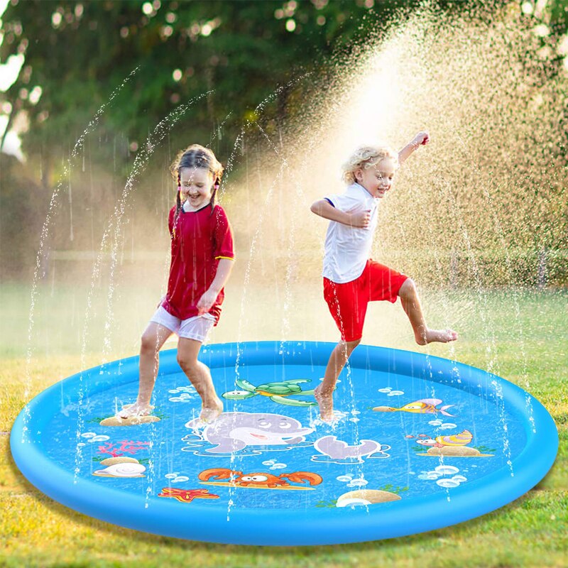 Kids Inflatable Water spray pad Round Water Splash Play Pool Playing ...