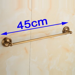 Toallero de baño de latón antiguo, barra de toalla individual, estante de toalla de latón macizo, 30/40/45/50/60cm, YT-12296: L is 45 cm