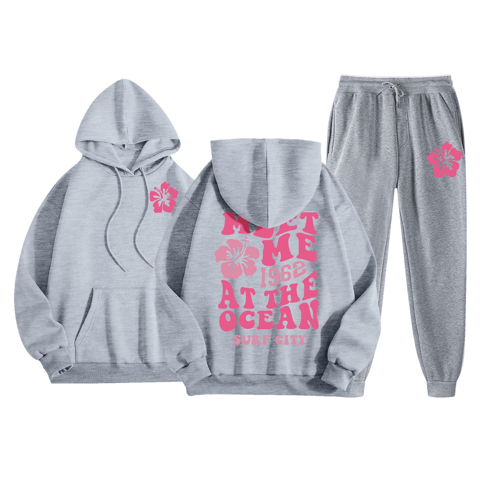 Damkläder i två delar set hoodie sweatshirt och långa mjukisbyxor joggingbyxor dam fina byxdressar fina byxdressar för kvinnor: Xxl / Kungsblå