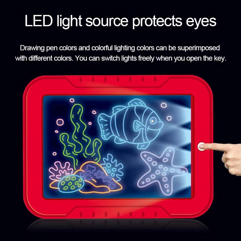 Magic Pad 3D planche à dessin pour enfants tableaux d'écriture électroniques plaque peinte à la main coloré lumineux Graffiti peinture Pad