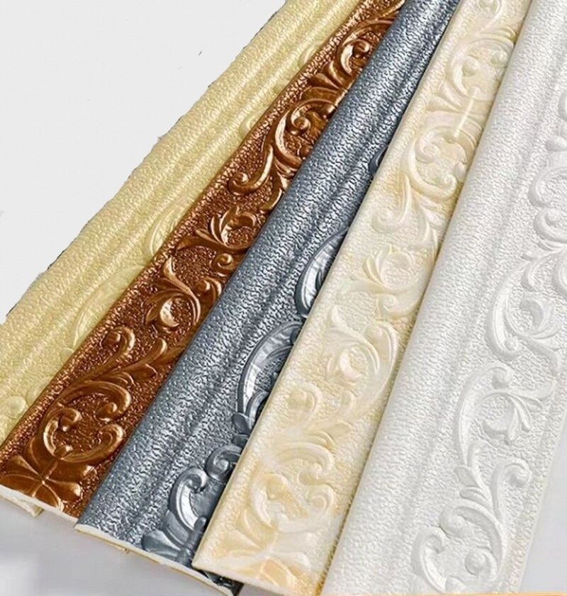 3D se stesso-adesivo Muro Battiscopa Adesivi Battiscopa Del Piede Adesivo Linea di cornice Impermeabile Angolo Decalcomanie Della Parete di Sfondo Complementi Arredo Casa