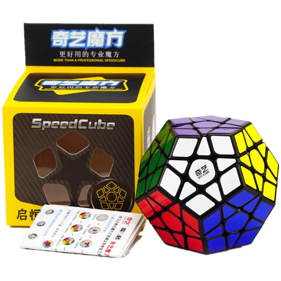 QIYI-Cubo mágico de velocidad 3x3x3 4x4x4 5x5x5, rompecabezas, pegatinas negras, Cubo mágico, Educación, aprendizaje, Cubo mágico, juguetes para niños: Verde