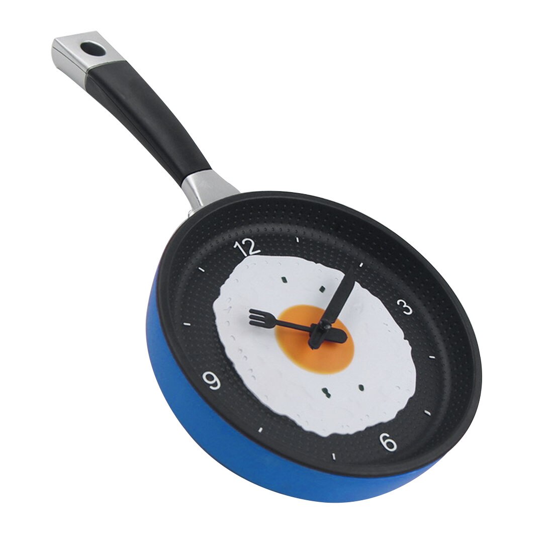 Couverts omelette pot forme cuisine horloge créative moderne décoration de la maison suspendus table: Bleu