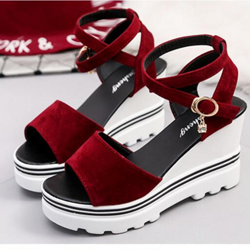 Sandaler sommar dam sandaler dam sandaler kilar mun romerska sandaler mocka skor höga klackar damskor