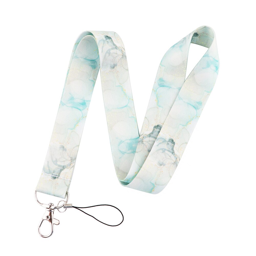 Marble Grain Printed Neck Strap Keychain Lanyard For Keys ID Card Badge Holder Keycord DIY Hanging Rope Mobile Phone Accessories: 01