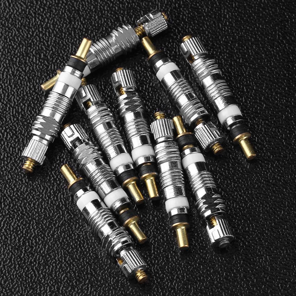 2/5/10PCS Vélo Noyau de Valve Tige Presta Style Pneu Noyau de Valve Pour Tubeless Vélo De Route VTT Pompe À Air Vélo Valve Outil de Suppression