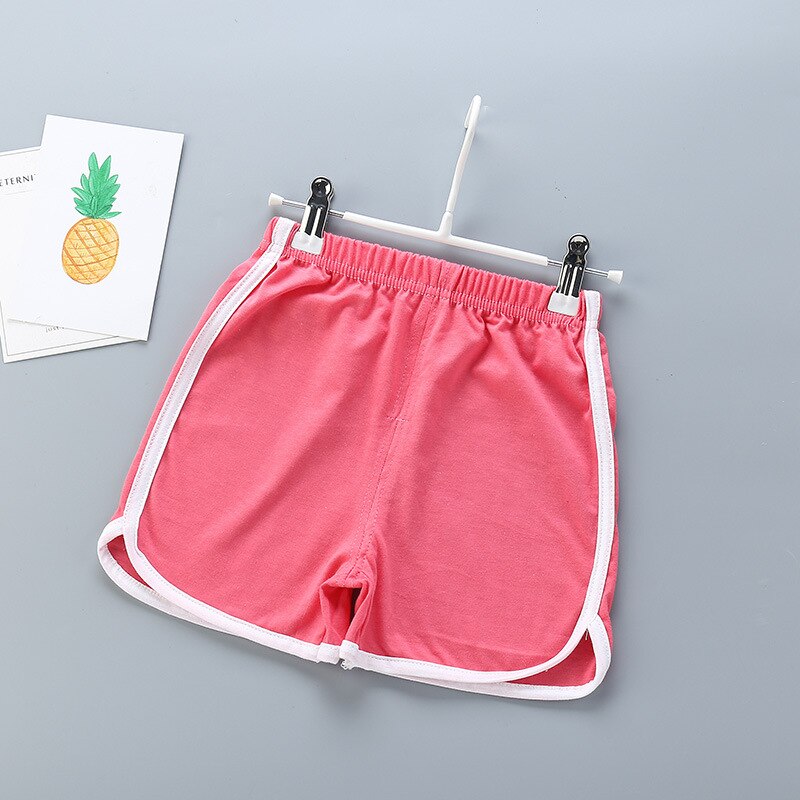 baby boy shorts summer kids shorts cotton children's sports short: Red / 5T