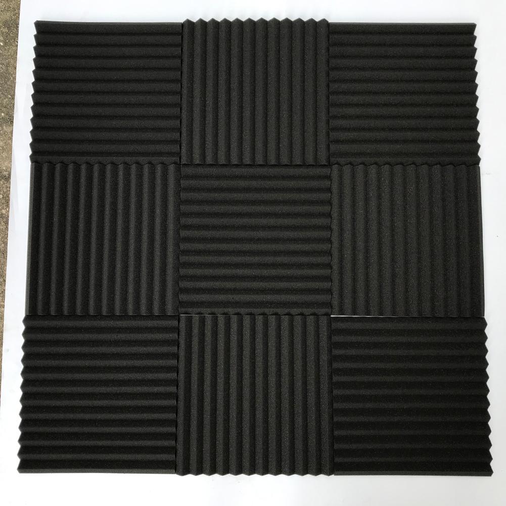 6/12Pcs Elasticiteit Geluidsabsorptie Spons Ruisonderdrukking Katoen Muur Akoestisch Schuim Voor Indoor Studio Room Producten