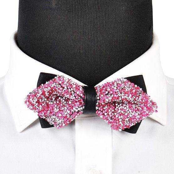 PYJTRL Luxury Diamond Bow Tie Glitter Crystal Rhinestone Men Tuxedo Bow Tie Triangle Adjustable for Wedding Party: Type 54269