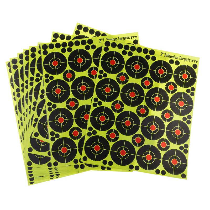 Fluorescerende Doel Schieten Stickers Kit Sport Hoge Zichtbaarheid 160PCS 2 inch Vervanging Accessoires