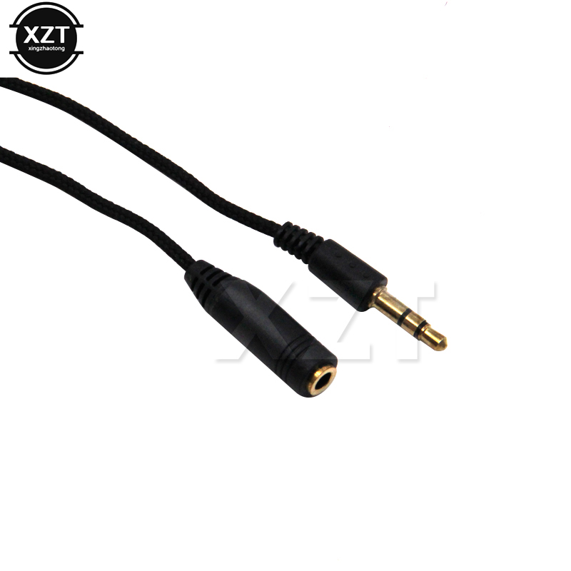 1.5m/3m/5m Earphone Headphone Stereo Audio Extension Cable Cord for Speaker Phone Nylon Wire 3.5mm Jack Female to Male
