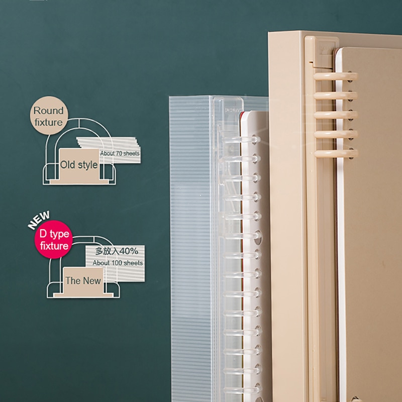 1pcs KOKUYO Loose-leaf Book One Meter Pure Series A5 / B5 Simple Retro Style Removable Plastic Ring Buckle Frosted Note book