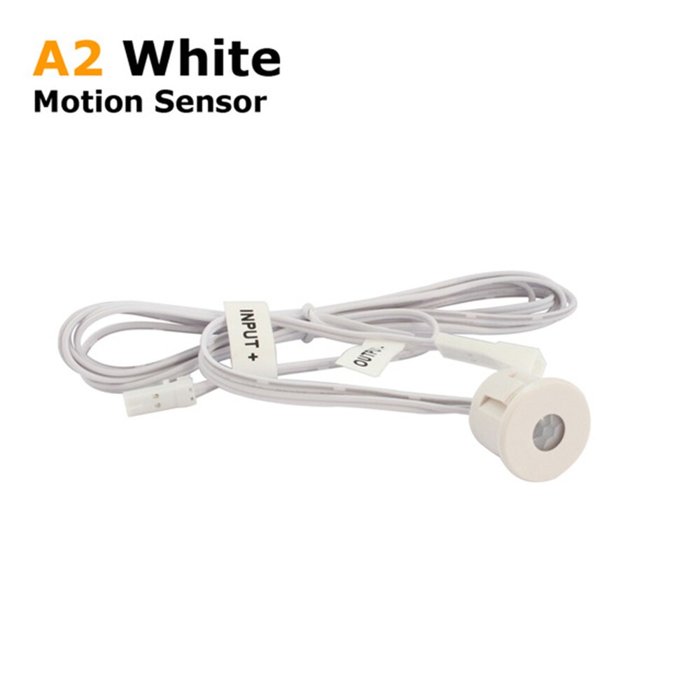 12V Motion Sensor Light Switch Infrared Movement Automatic Timer DC 12V 24V ON OFF Touch LED PIR Sensor Switch for LED Strip: Model A2 White