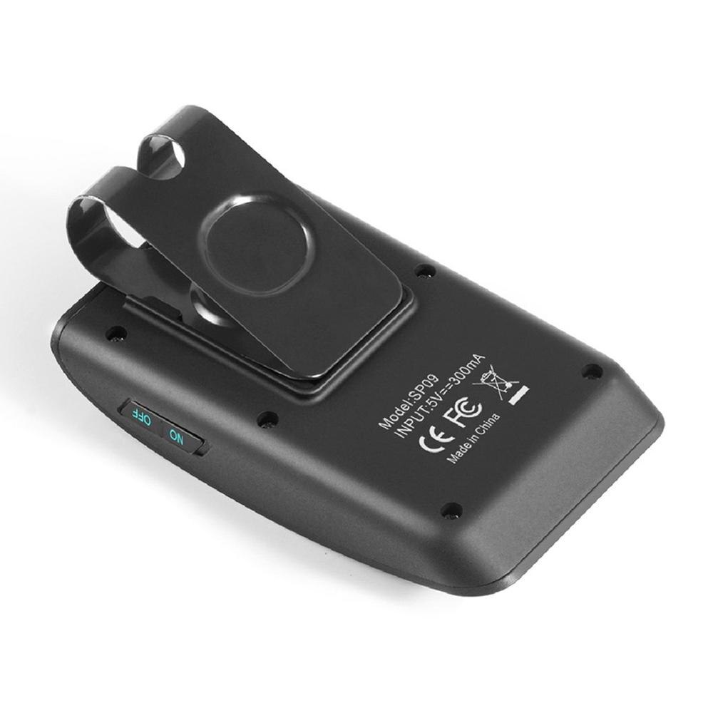 Sp09 Sun Visor Car Hands-Free Call Receiver Support Dual Connection One-Click Answer Built-In 550Mah Lithium Battery