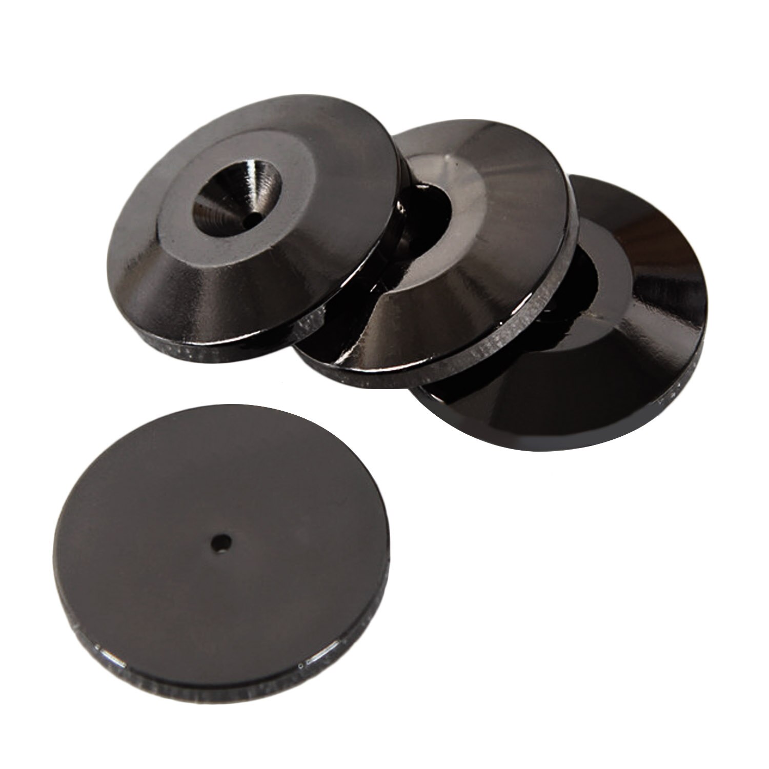 Gosear-almohadillas metálicas a prueba de golpes para los pies, soportes para altavoces, CD, reproductores, tocadiscos, amplificador DAC, grabadora, Color plateado, 4 Uds.