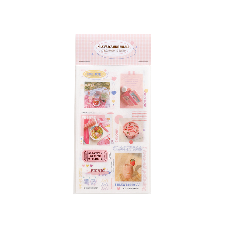 Jianwu 4 Lakens Kardemom Slaap Serie Washi Papier Stickers Verse Journal Plakboek Collage Decoratie Materiaal School Briefpapier