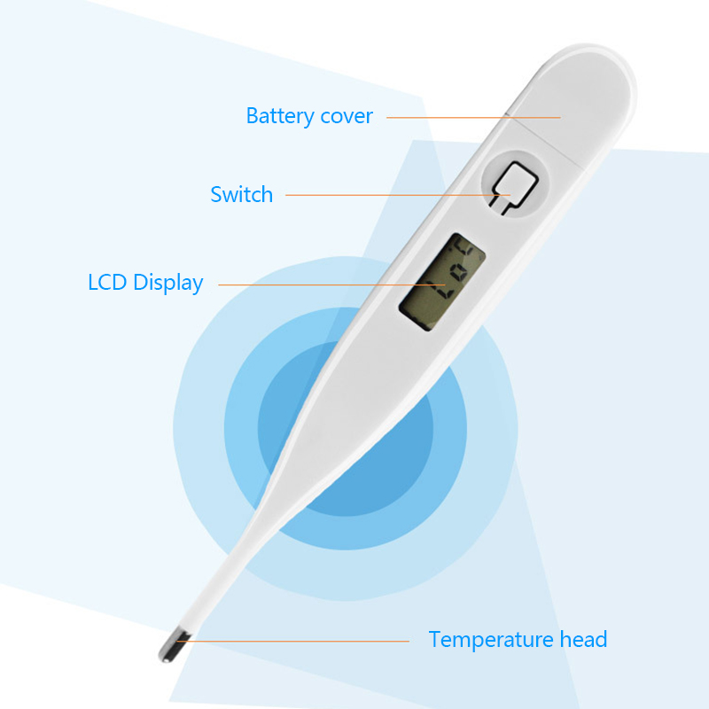 Digital Baby Electronic Thermometer For Kids Digital Basal Body Thermometer Armpit Or Rectal Temperature Electronic Display: Default Title