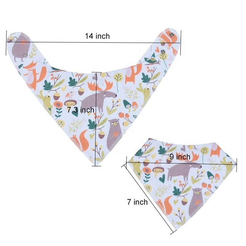 Di vendita caldo bandana del bambino di trasporto bavaglini cute triangolare tovagliolo della saliva del bambino panni del burp Set Regalo Per Le Ragazze Jewel Set del bambino bandana bava bavaglini