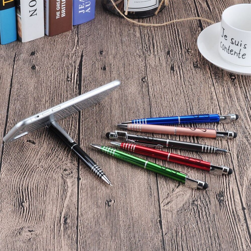 Multifunktionale Dual Kapazitive Touchscreen Stift Werkzeug Tablette praktisch Ständer Halfter Halterung Smartphone Stift Stift