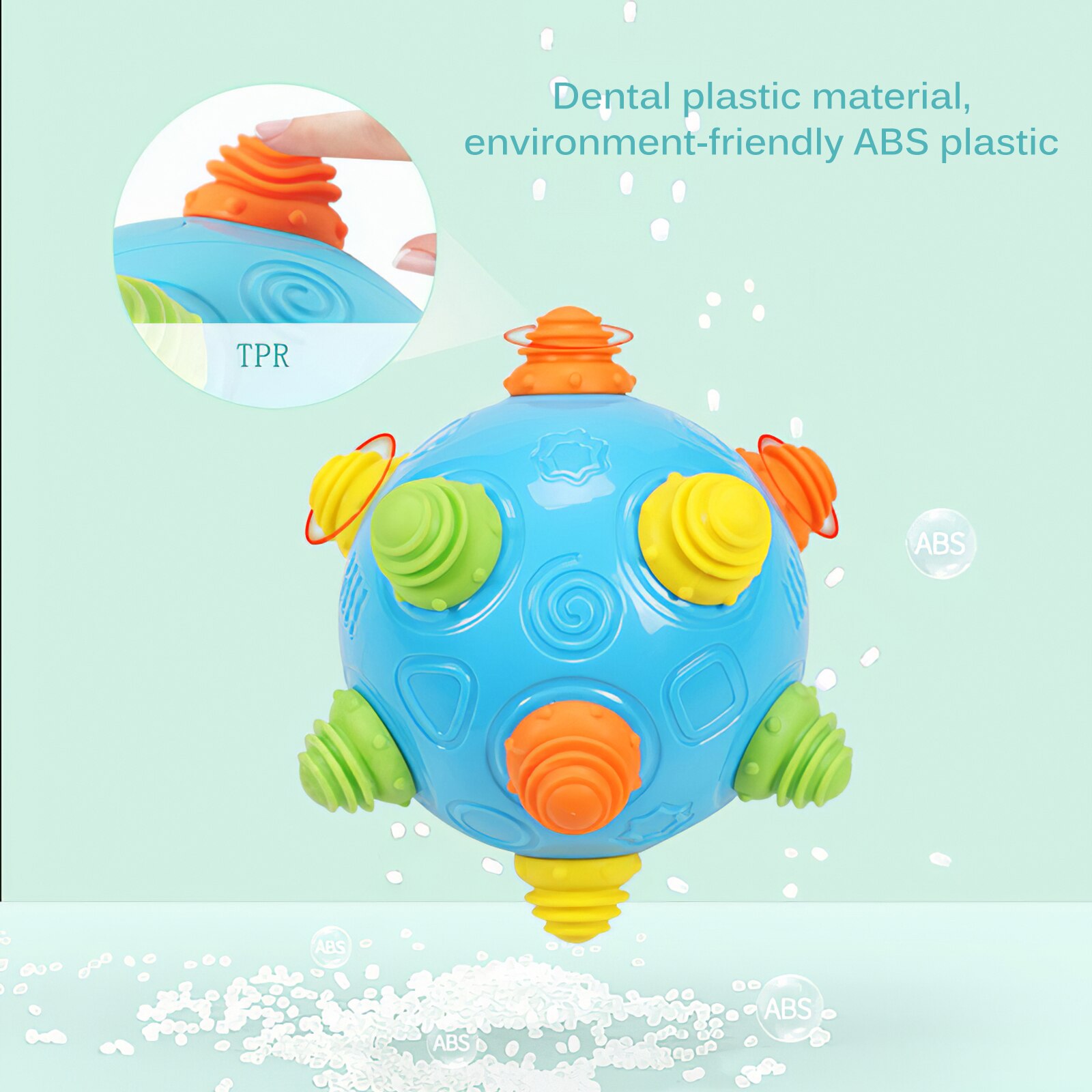 Bouncing Crawl Ball Toy 2 Modes Music Shake Dancing Baby Sensory Toy Music Shaking Dancing Ball