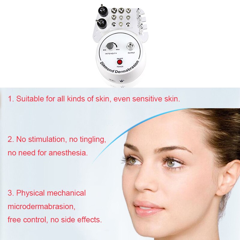 3 In 1 Multifunctionele Dermabrasie Machine Met Spuit Vacuüm Voor Mottle Spot Verwijdering Microdermabrasie Facial Machine Diamond S