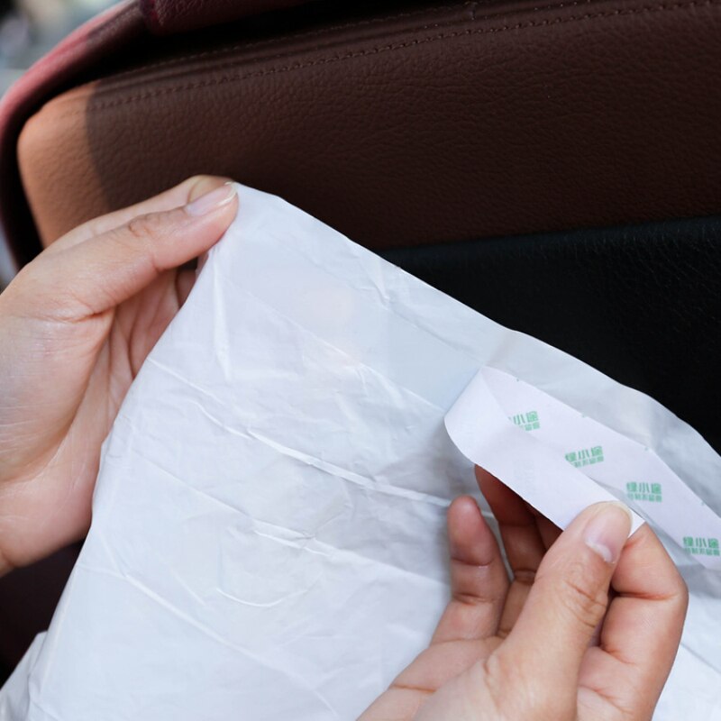 3pcs/pack Car Garbage Bag Degradable Garbage Bag With Self-adhesive Car Trash Storage Waterproof Garbage Bag