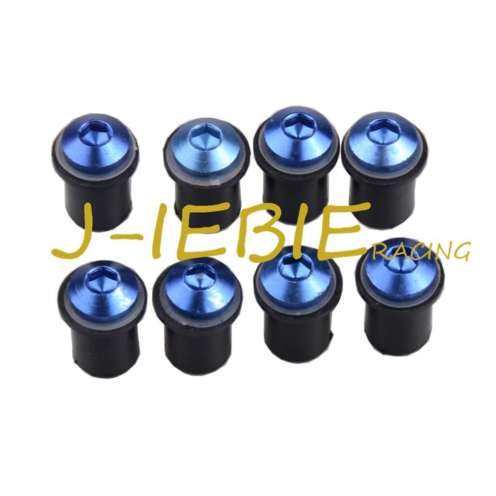 För ktm duke 125 200 390 1190 1290 990 690 1090 adventure/r vindruteskruvar bultar 8 st: Blå