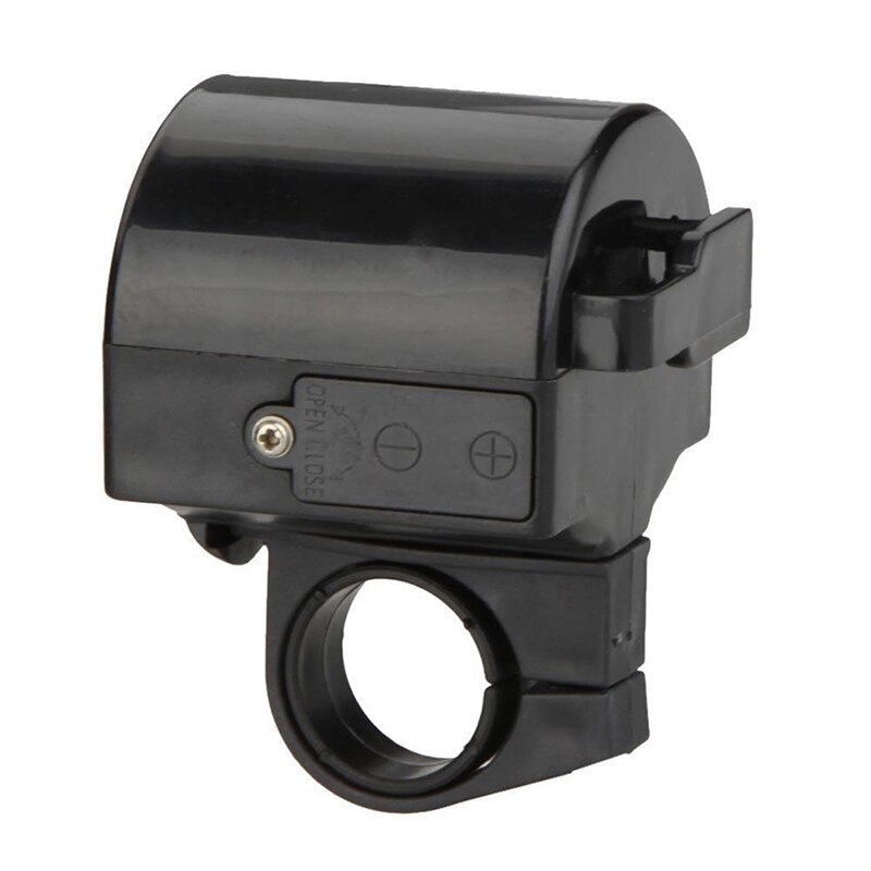 Mtb racefiets fiets elektronische bel luide claxon fietstoeter sirene houder: Zwart