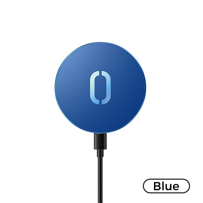 Gtwin Telefoon Draadloze Oplader 15W Magnetische Draadloze Oplader Snel Opladen Voor Iphone 12 12 Pro Max 12 Mini Draadloze lader Pad: Blue