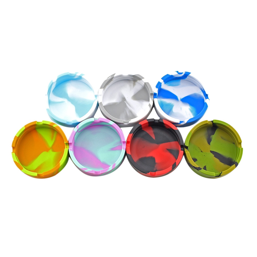 Silicone Ashtray Premium Silicone Rubber High Temperature Heat Resistant Round Ashtray