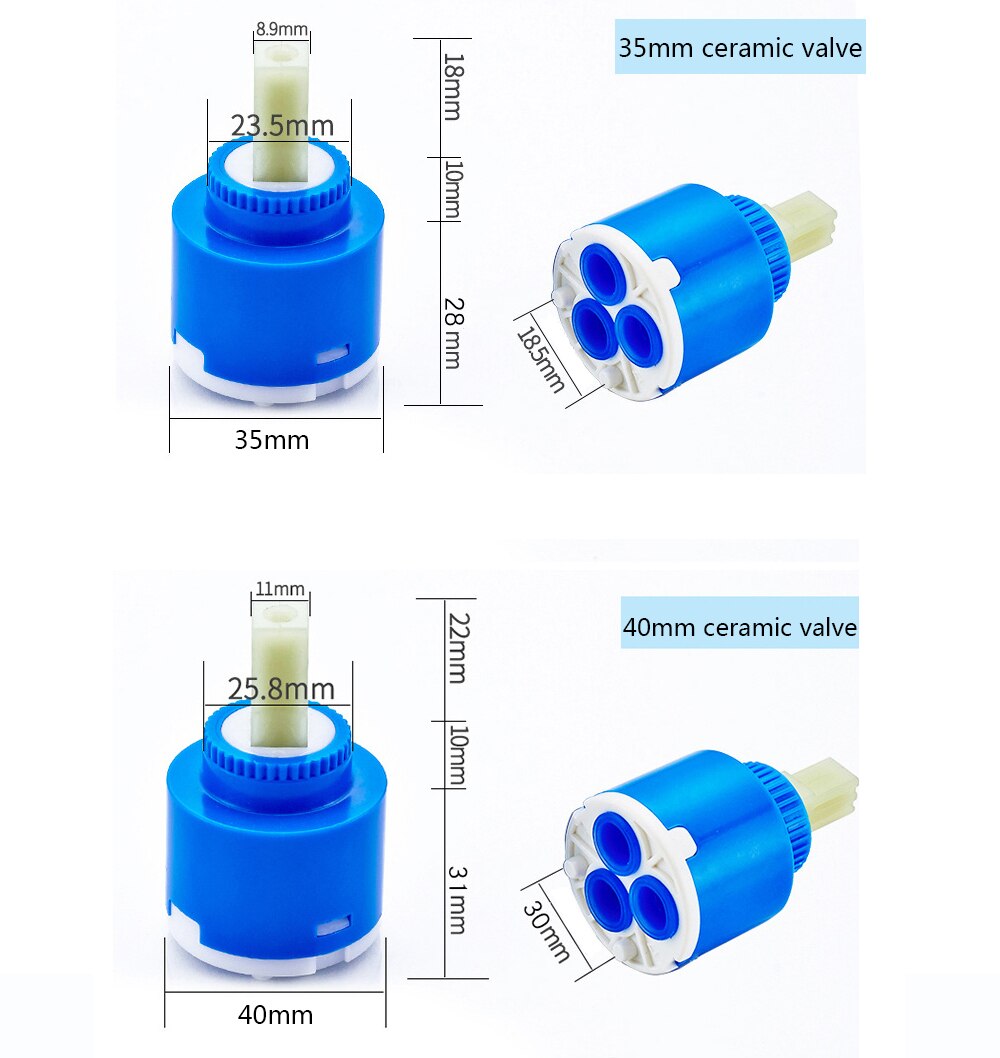 General Ceramic Cartridge Disc Valve Faucet Shower Flow Control Valves And Cold Filter Water Mixer Tap Inner Controller 35mm
